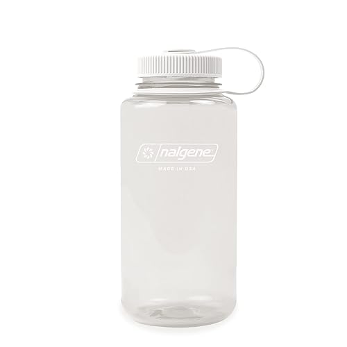 Nalgene Water Bottle Monochrome Collection - BPA Free Water Bottle Made from Recycled Materials - Reusable Water Bottle for Backpacking  Hiking  Gym - Shatterproof Water Bottle - 32 oz - Cotton